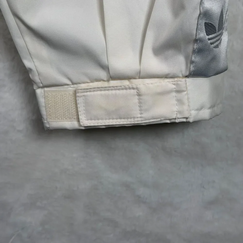 Adidas Originals Trefoil Windbreaker Jacket Men M White Logo Tape Vintage Style